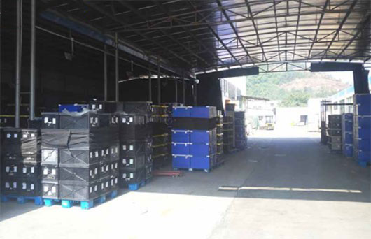 準(zhǔn)備裝車的運輸貨物